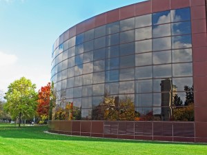 College campus stock photo